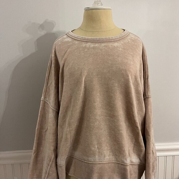 Ocean dive brown distressed sweater open back - Picture 1 of 3